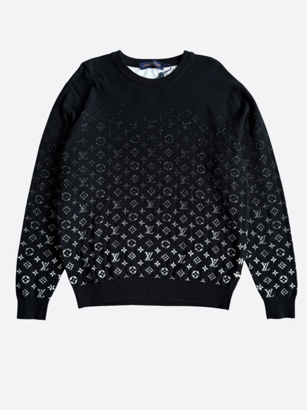 Louis Vuitton Black & White Gradient Monogram Sweater